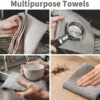 barista-towel-cleaning-espresso-machine Barista microfiber towel cleaning espresso machine steam wand, no scratches or residue