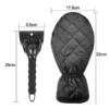 bulldozer-style-ABS-ice-scraper-blade Sponge-wrapped ergonomic handle on car ice scraper, comfortable non-slip grip