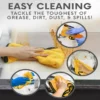 Polishing car paint with soft side of microfiber towel, scratch-free finish