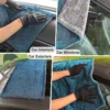 Drying a car with ultra-thick 1200GSM microfiber towel, one-pass finish