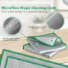 Cleaning car windshield with thick microfiber cloth, no scratches or streaks