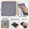 cleaning-glass-with-400gsm-cloth Cleaning a glass mirror with 400GSM microfiber cloth, no streaks or watermarks