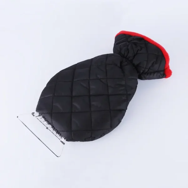 elastic-cuff-and-non-slip-grip-on-ice-scraper-mitt Durable PP+PS ice scraper head, tough on ice and gentle on car windshields