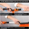 extendable-3-in-1-snow-brush-and-ice-scraper Extendable snow brush clearing snow from SUV roof, no stretching or climbing needed