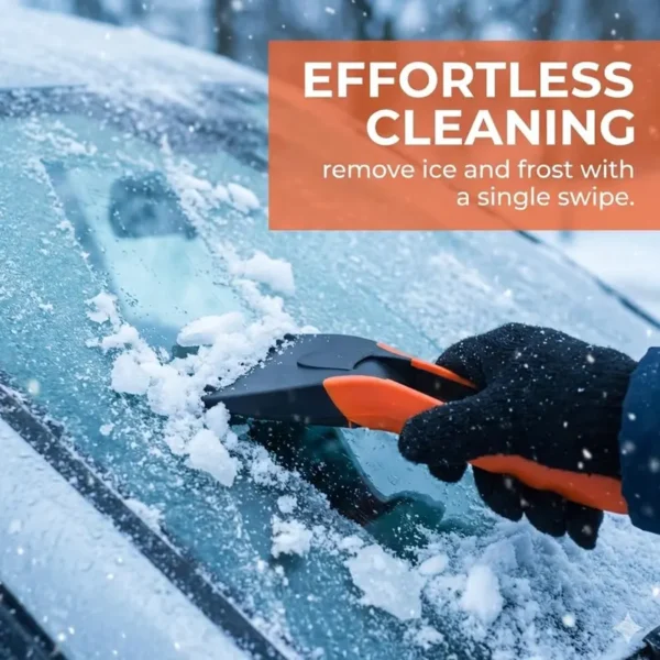 mini-ice-scraper-removing-ice-from-car-windshield Mini ice scraper removing ice from car windshield, scratch-free and efficient