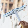 Streak-free silicone blade on window squeegee, leaves no scratches or streaks