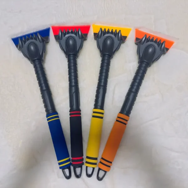 new-soft-blade-ice-scraper New soft rubber blade ice scraper with cross-grip foam handle, two sizes available