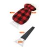 Close-up of 5-inch oversize acrylic ice scraper head with tough teeth and flat edge