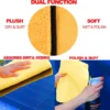 440GSM Dual-Sided Microfiber Towels - Plush & Soft for Car Drying & Polishing