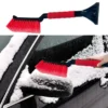 Ergonomic foam grip on ice scraper and snow brush, comfortable to hold in cold weather