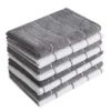 Striped microfiber kitchen towels 6-pack, 26"×18" super absorbent dish cloths