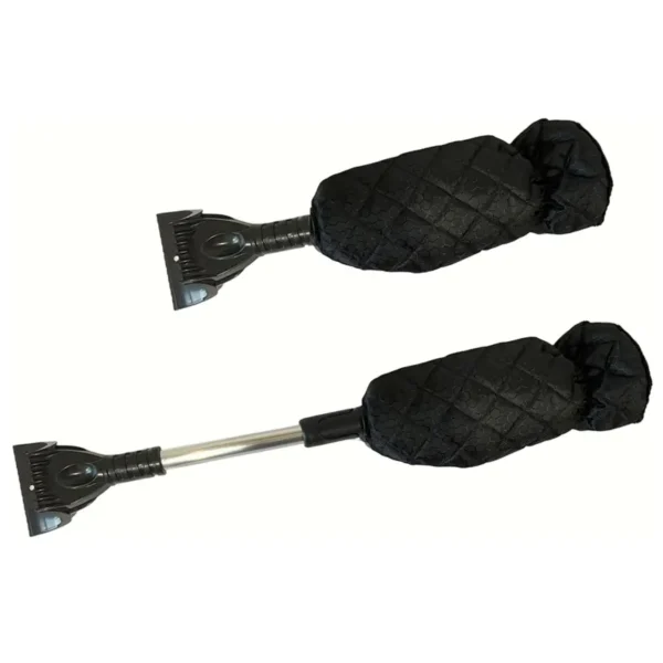 telescopic-car-ice-scraper-with-glove Telescopic car ice scraper with warm insulated glove, extendable 40-55cm snow and ice remover