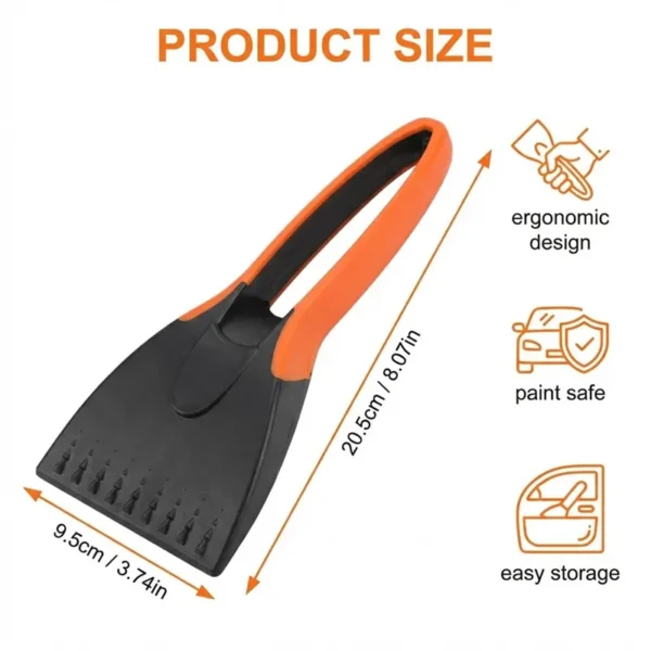 ultra-light-60g-compact-ice-scraper Lightweight ABS Ice Scraper with TPR Non-Slip Grip,Ultra-Compact for Car & Outdoor Use