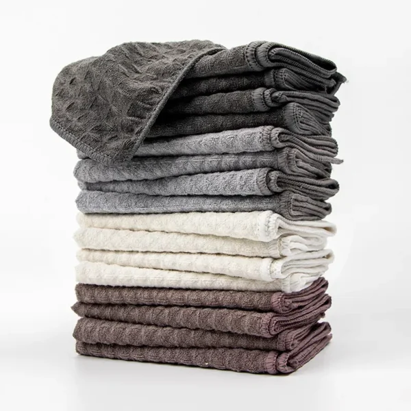 waffle weave microfiber barista towels, 30×30cm for coffee station cleaning
