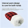 lush fleece-lined water-resistant mitt included with ice scraper