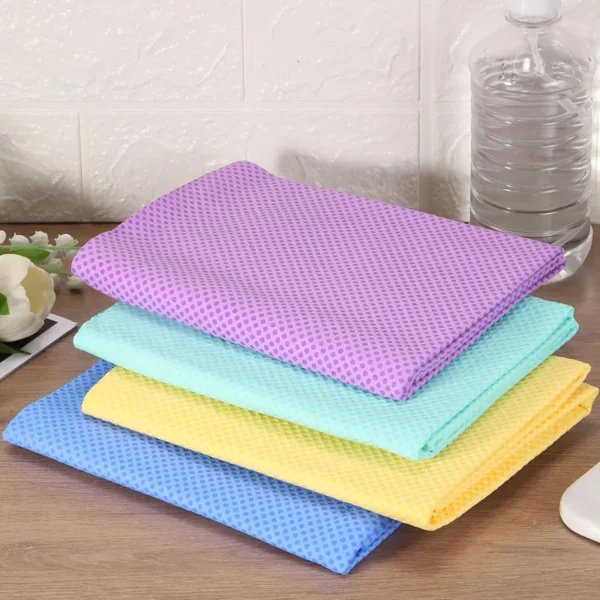 color options blue purple yellow three-layer PVA car drying towel set